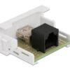 DELOCK module USB σε RJ45 Easy 45 81344, 22.5x45mm, λευκό
