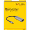 DELOCK αντάπτορας δικτύου 81570, USB-C, 5Gbps Ethernet, ασημί