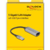 DELOCK αντάπτορας δικτύου 81571, USB, 5Gbps Ethernet, ασημί