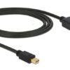 DELOCK καλώδιο mini DisplayPort σε DisplayPort 82698, 4K/60Hz, 21.6 Gbps, 1m, μαύρο
