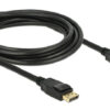 DELOCK καλώδιο DisplayPort 1.2 83807, 4K/60Hz, 21.6 Gbps, 3m, μαύρο