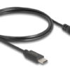 DELOCK καλώδιο USB-C σε DC 5.5 x 2.1mm 85397, 1m, μαύρο