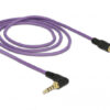 DELOCK καλώδιο Jack stereo σε Jack stereo 4pin 3.5mm, 90°, μωβ, 1m