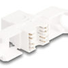 DELOCK Keystone module 86051, RJ45 σε LSA, Cat.6A UTP, λευκό, 4τμχ
