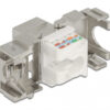 DELOCK keystone module RJ45 σε LSA 180° 87036, Cat.6A, ασημί