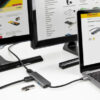 DELOCK docking station 87780, 3 θυρών, USB-C σύνδεση, 4K, MST, γκρι