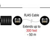 DELOCK audio extender 87857 RCA σε RCA, μέσω καλωδίου RJ45, έως 50m
