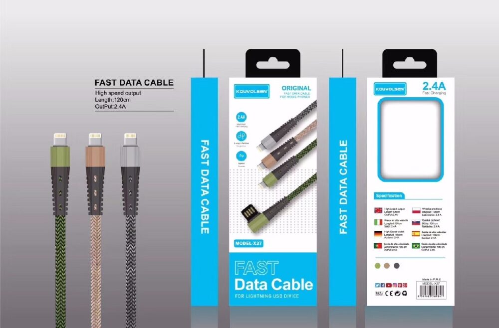 Καλώδιο φόρτισης & data - Lightning - Fast Charge - X27/5G - 1.2m - 880653