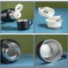 Φορητό παγούρι-θερμός με φλιτζάνι - 800ml - CF8279 - 882799 - Black