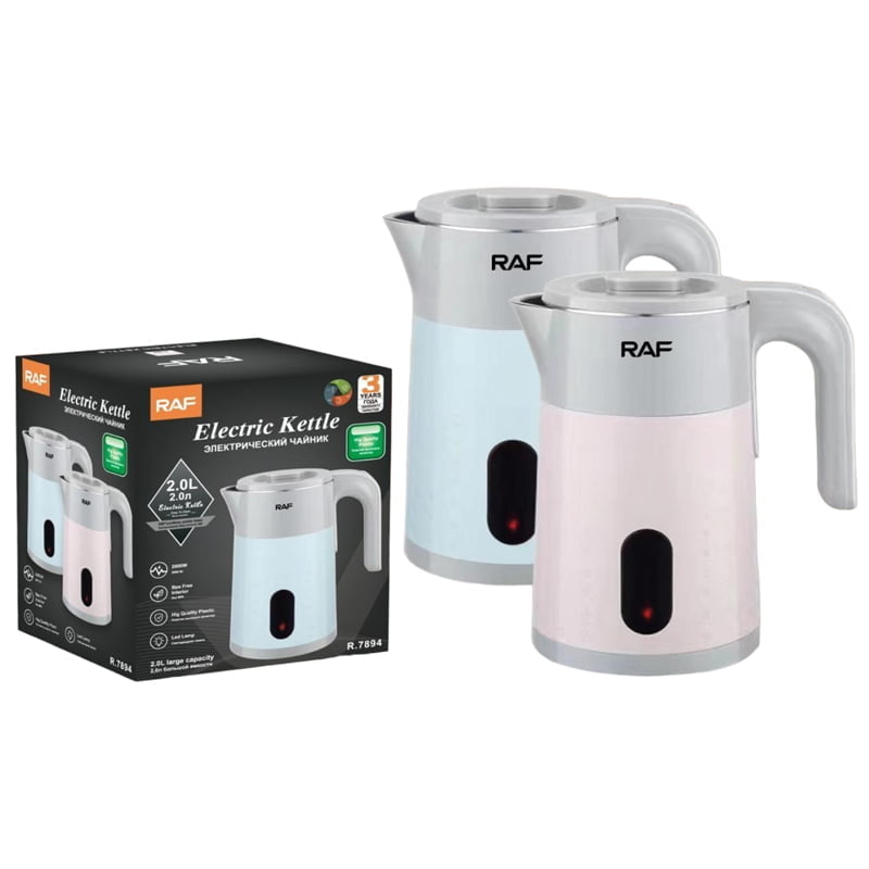 RAF Ηλεκτρικός Βραστήρας σε Ροζ Χρώμα 2.0L 2000W R.7894 - Electric Kettle