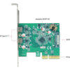 DELOCK κάρτα επέκτασης PCI Express x4 σε 2x USB-C 90397, 10 Gbps