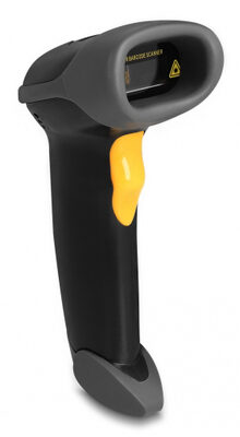 DELOCK USB barcode scanner 1D 90584, με καλώδιο σύνδεσης & βάση, μαύρο