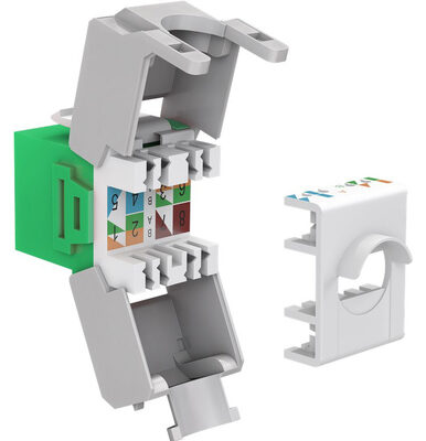 GOOBAY Keystone module RJ45 CAT 6A 90687, UTP, πράσινο