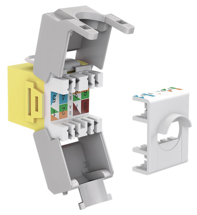 GOOBAY Keystone module RJ45 CAT 6A 90691, UTP, κίτρινο
