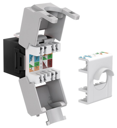 GOOBAY Keystone module RJ45 CAT 6A 90692, UTP, μαύρο