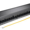 GOOBAY patch panel 90854, 19"/1U, 24x ports, CAT 6a STP, μαύρo
