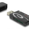 DELOCK card reader 91602 για SD & micro SD, USB, 480Mbps, μαύρο