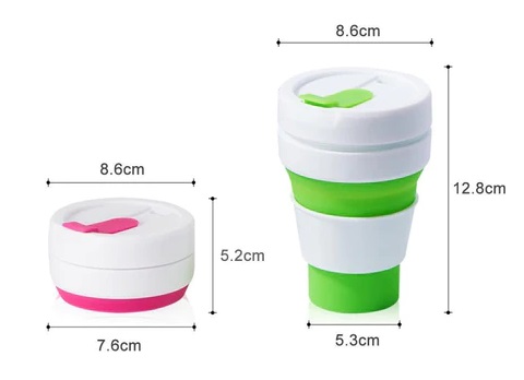 Πτυσσόμενο παγούρι σιλικόνης - 1009 - 350ml - 920076