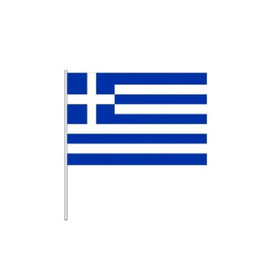Ελληνική σημαία με πλαστικό κοντάρι 60cm 12τεμ - Greek flag
