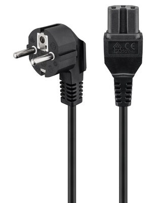 GOOBAY καλώδιο τροφοδοσίας 93277, γωνιακό, 0.75mm², 2m, μαύρο