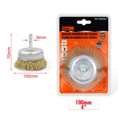 KMT Tools Συρματόβουρτσα Καμπάνα για Δράπανο 100mm Ø6mm RIF:9363553 - Drill Brush