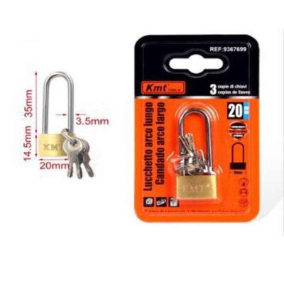 KMT Λουκέτο Ασφαλείας Με Κλειδάκι 20mm- Padlock