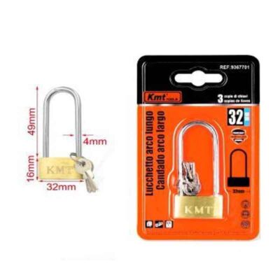 KMT Λουκέτο Ασφαλείας Με Κλειδάκι 32 mm- Padlock