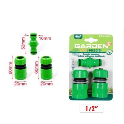 KMT Σετ Ρακόρ Ποτίσματος 1/2″ 3 Τεμάχια - Irrigation Fitting Set