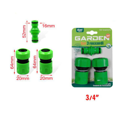 KMT Tools Σετ Ρακόρ Ποτίσματος 3/4″ 3 Τεμάχια - Watering Fitting Set