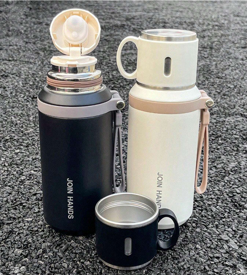Φορητό παγούρι-θερμός με κούπα - 650ml - 219507 - Purple