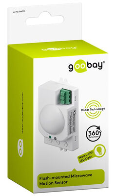 GOOBAY Microwave ανιχνευτής κίνησης 96011, εσωτ. χρήση, 360° 8m, λευκό