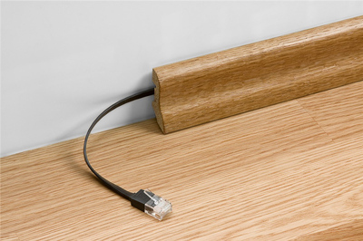 GOOBAY καλώδιο δικτύου 96380, CAT 6A U/UTP, flat, 500MHz, copper, 15m, λευκό