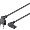 GOOBAY καλώδιο τροφοδοσίας Euro 97355, γωνιακό, 2x0.75 mm², 5m, μαύρο