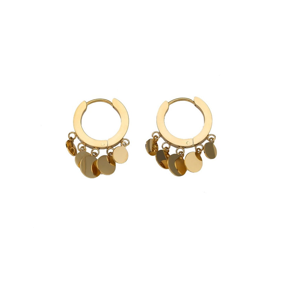 ΓΥΝΑΙΚΕΙΑ ΣΚΟΥΛΑΡΙΚΙΑ ΚΡΙΚΟΙ ΑΠΟ ΑΤΣΑΛΙ-WOMEN'S STEEL EARRINGS