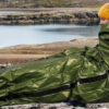 Θερμική κουβέρτα επιβίωσης AG404D με σφυρίχτρα, 90x200cm, πράσινη