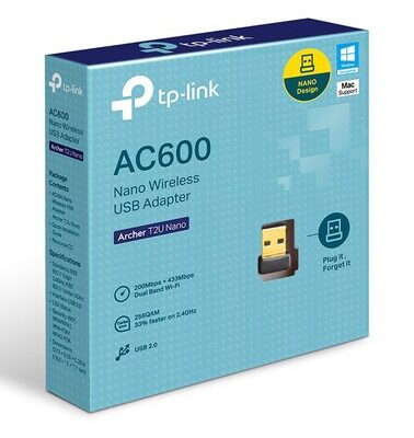 TP-LINK ασύρματος USB αντάπτορας δικτύου Archer T2U Nano, 600Mbps, V.1