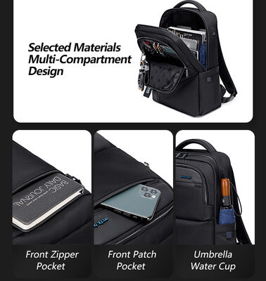 ARCTIC HUNTER τσάντα πλάτης B00477 με θήκη laptop 15.6", 18L, μαύρη