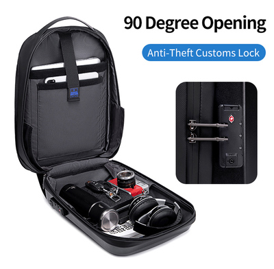 ARCTIC HUNTER τσάντα πλάτης B00487 με θήκη laptop 15.6", λουκέτο TSA, 22L, μαύρη