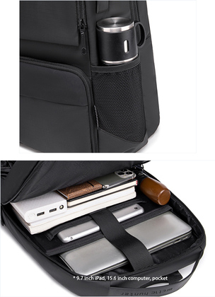 ARCTIC HUNTER τσάντα πλάτης B00532, θήκη laptop 15.6", USB, 28L, κόκκινη