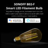 SONOFF Smart λάμπα LED Filament B02-F-ST64, Wi-Fi, 7W, E27, 1800K-5000K