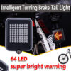 Έξυπνος οπίσθιος φωτισμός ποδηλάτου BIKE-0034, LED, μπαταρία, USB, μαύρο