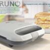 BRUNO τοστιέρα BRN-0164, 2 θέσεων, 800W, αντικολλητικές πλάκες, λευκή