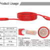 BEST καλώδια πολύμετρου με alligator clips BST-010-JP, CAT III 2000V 20A