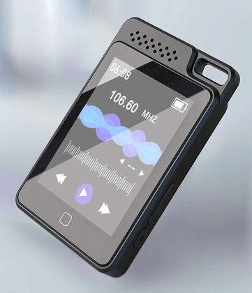 RUIZU MP3 player C1 με οθόνη αφής 2.4", 32GB, ελληνικό μενού, μαύρο