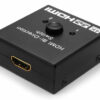 POWERTECH HDMI switch CAB-H112, 2 σε 1, 4K, bidirectional, μαύρο