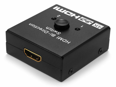 POWERTECH HDMI switch CAB-H112, 2 σε 1, 4K, bidirectional, μαύρο