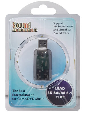 POWERTECH κάρτα ήχου USB CAB-U036, 5.1CH, έξοδος μικροφώνου & ακουστικού