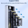 ORICO θήκη για Μ.2 SATA SSD CM2C3-GY-BP, 6Gbps, έως 4TB, γκρι