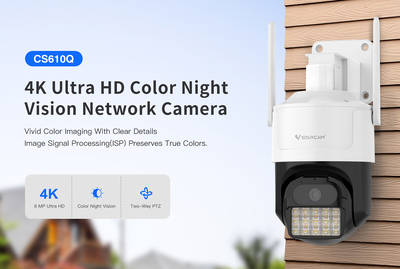 VSTARCAM smart κάμερα CS610Q, 4K/8MP, WiFi, PTZ, SD, IP66