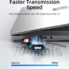 CABLETIME card reader CT-ACSD3-AG, SD/micro SD, USB/USB-C, 5Gbps, γκρι